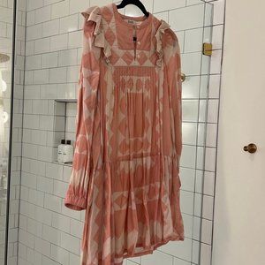 Sea Dress, Pink/Cream, Size Small
